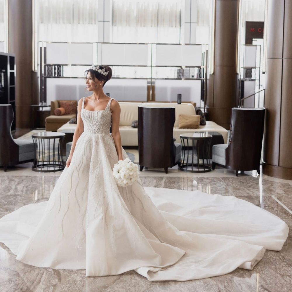 Steven Khalil Custom Wedding dress + veil Included